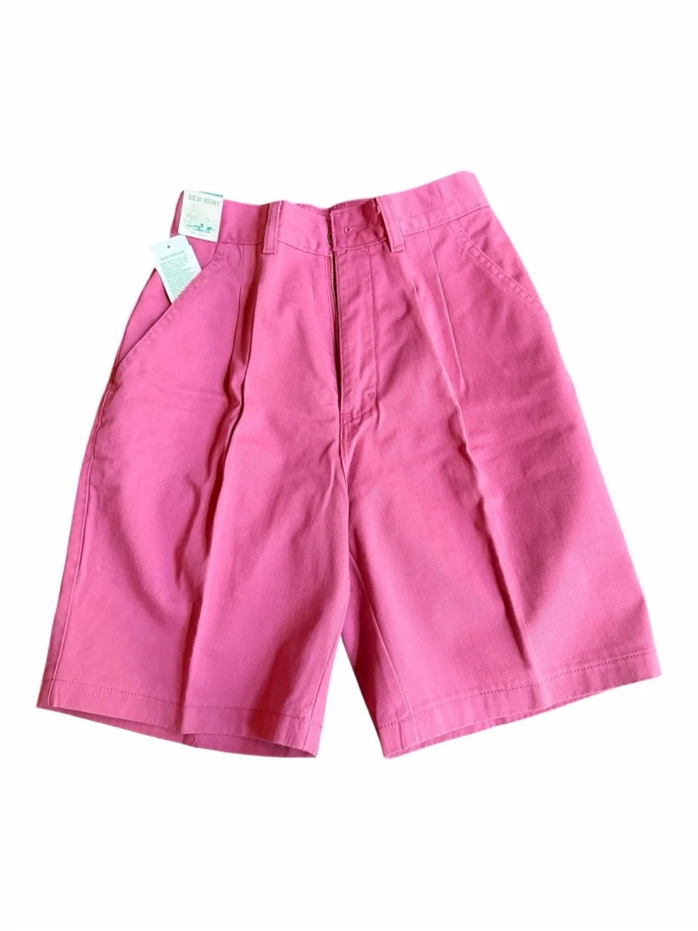 Deadstock 1980s Northern Reflections 100% Cotton Dusty Rose High-Waisted Pleated
